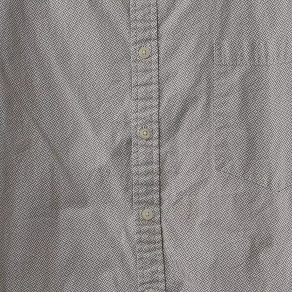 APT.9 Mens Gray Button Up Shirt Casual Slim Collared 1-Pocket Short Sleeve 3XL - Picture 6 of 7